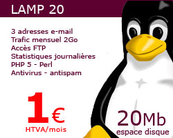 hbergement php 20Mo 1 /mois